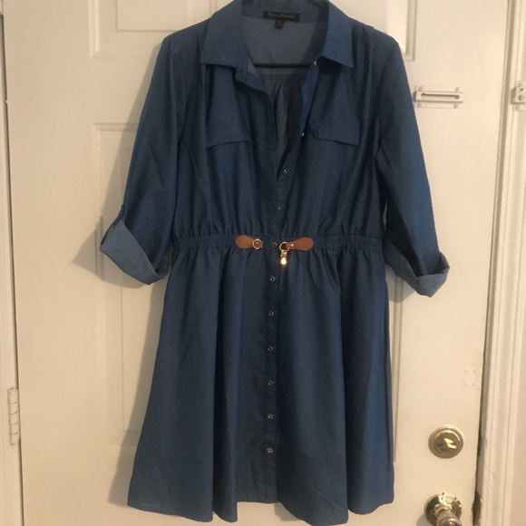 Ryan Michelle Denim Dress Size PXL - Picture 1 of 6